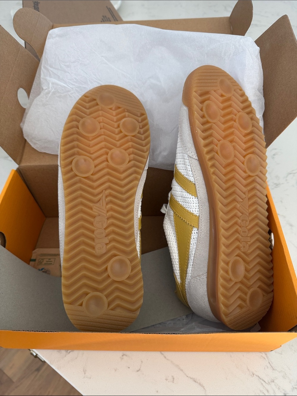 Gola Tornado Zephyr Women's sneaker White & Pollen US 8 Like New - Picture 5 of 5